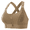 Green, variant on Women’s High Support Zip Front Sports Bra, Wireless Padded Workout Yoga Bra