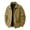 Khaki, variant on Delconic Mens Autumn Casual Jacket Loose Fit Turn Down Collar Long Sleeve Corduroy Outerwear Button Front Lightweight Coat Army Green L