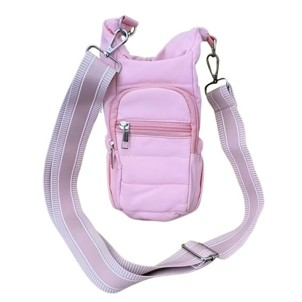 Bolsa para botella de agua con correa para hombro, funda para botella de agua, bolso cruzado para correr, hacer senderismo, trotar, y hacer