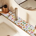 thumbnail image 2 of Yayeee Faucet Mat for Kitchen Sink 14.7" Diatomite Long Splash Guard Pad, Cute Vegetables, 2 Pack, 2 of 7