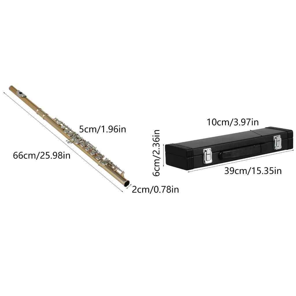 SDFGTstore 16 Closed Holes Flute C Key Flute Concert Performances Flute Woodwind Instrument