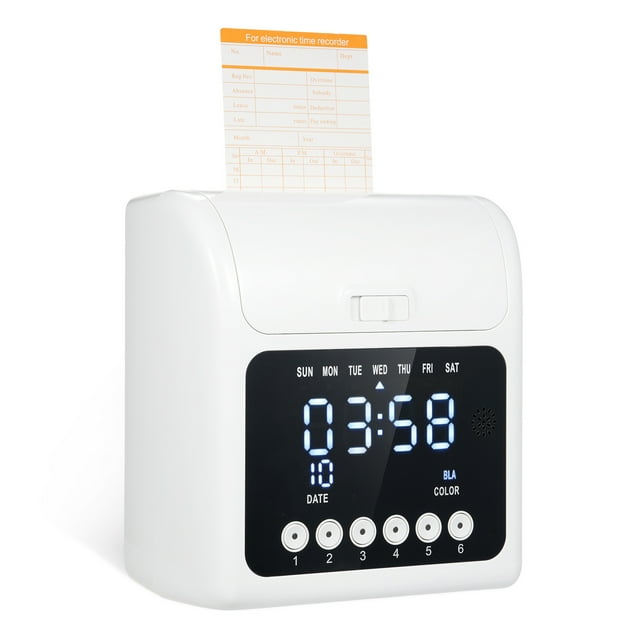 Bisofice Attendance Machine,Ink Ribbon Employee Ribbon Employee Attendance With 100pcs Time Attendance Punch Payroll Employees Small 2pcs Ink Ribbon 100pcs Time 2 Clock With 100pcs Business Buzhi