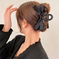 thumbnail image 2 of Elegant Black Bow Hair Claw Clip - Non-Slip Strong Hold for Thick Hair Accessories, 2 of 5