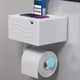 thumbnail image 4 of Caja de pañuelos Caja de papel higiénico Caja de almacenamiento de papel de baño Soporte de papel higiénico Estante montado en la pared, 4 of 5