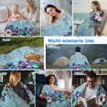 thumbnail image 5 of Spring Purple Flowers Cooling Blanket,Lightweight Breathable Summer Throw Blanket with Double Sided Cold Effect,Floral Mottled Teal Wall Retro Picnic Blankets Bed Sheet for Hot Sleepers 60"x80", 5 of 8
