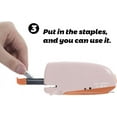 thumbnail image 4 of Mini Electric Stapler Automatic Portable for Office Desktop School and Home- 15 Sheets Capacity - Staples and AC Adapter Included Suitable for Palm Size and High Comfort-Pink, 4 of 7