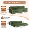 thumbnail image 3 of COOLHUT 78.7" W Combination Sofa, High Rebound Density Sponge Sofa Couch, Three Forms Floor Couch Three Seats Sofa Bed for Living Room, Bedroom, Oliver Green, 3 of 13