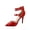 Red Patent, variant on Young-6 Women's Pointy Toe Ankle Strap Zipper Stiletto Pumps Shoes