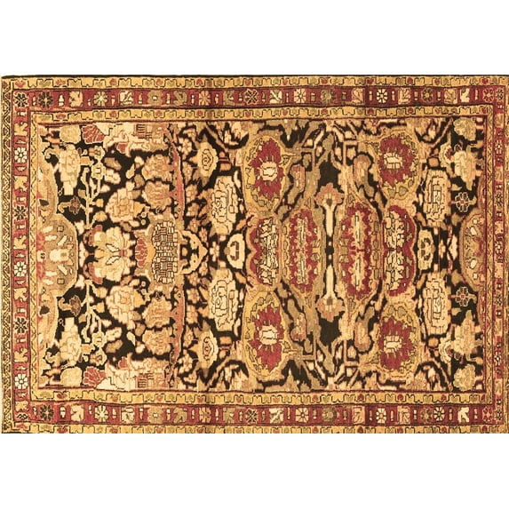 Ahgly Company Indoor Rectangle Persian Brown Traditional Area Rugs, 5' x 7'