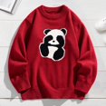 thumbnail image 2 of DHFJKG Panda Jacquard Cute Sweater For Men Women Unisex Loose Fit Long Sleeve Crewneck Knitwear Pullover Top Fall/Winter Comfort Jumper Tops, 2 of 4
