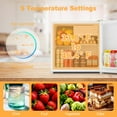 thumbnail image 4 of BANGSON 1.6 Cu.Ft Compact Refrigerator with Freezer, Energy Saving & Low Noise Mini Fridge for Office, Dorm, Bedroom - Adjustable Temp, Reversible Door,Cream White, 4 of 8