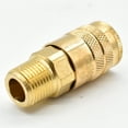 thumbnail image 2 of Interstate Pneumatics CH461B 1/4 Inch Industrial Brass Coupler x 3/8 Inch Male NPT, 2 of 5