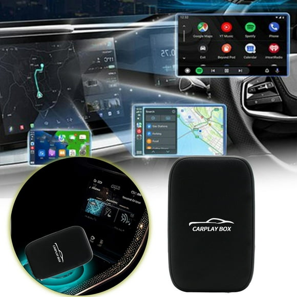 Riforla Wireless CarPlay Adapter Wired CarPlay to Wireless Compatible with Most Vehicles Car Bluetooth MP Black