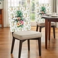 thumbnail image 4 of Hello Summer Chair Covers Set of 4 Pineapple Red Flower Tropical Fruit Abstract Chair Back Covers Stretch Removable Washable Slipcovers Protector for Dining Room Kitchen Party Decor, 4 of 9