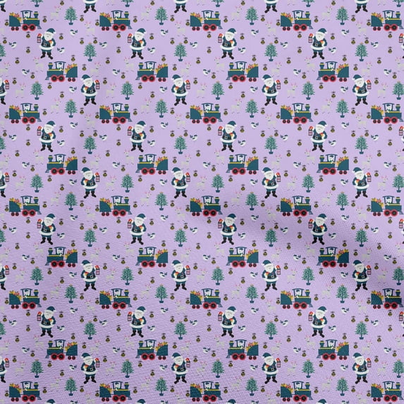 oneOone Silk Tabby Purple Fabric Christmas Dress Material Fabric Print Fabric By The Yard 42 Inch Wide