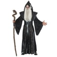 thumbnail image 1 of Dark Wizard Men's Halloween Costume Medieval Sorcerer Magic Robe S/M to L/XL New, 1 of 1