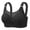 Black, variant on Comfortable Large Size Gathered Underwear Anti Sagging Back Without Ring To Collect Breasts Running