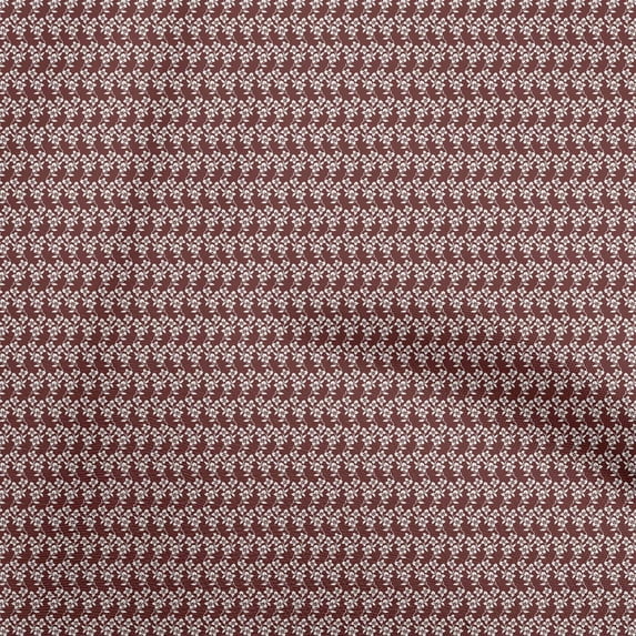oneOone Georgette Viscose Maroon Fabric Floral Sewing Material Print Fabric By The Yard 42 Inch Wide