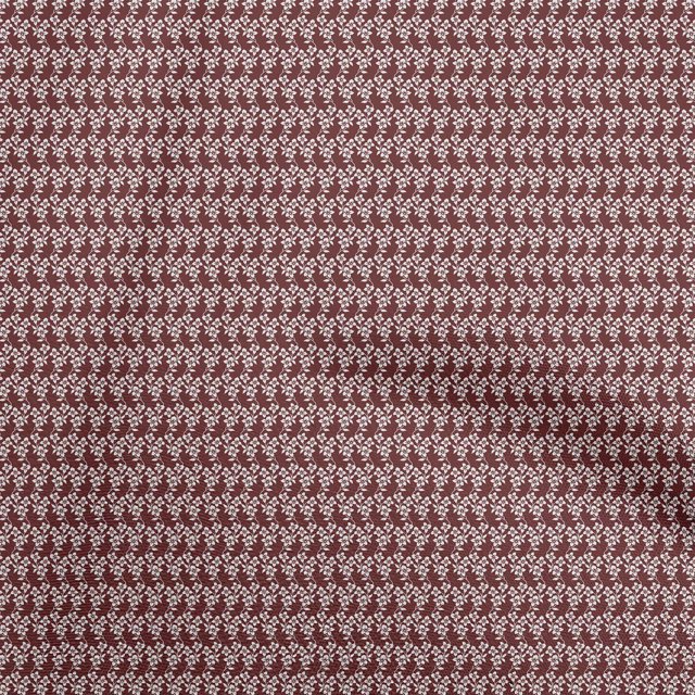 oneOone Rayon Maroon Fabric Floral Craft Projects Decor Fabric Printed By The Yard 56 Inch Wide