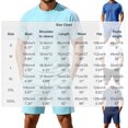thumbnail image 4 of PNTUTB Two-Piece Set for Men Solid-Color Crew-Neck Short-Sleeve T-Shirt and Elastic Waistband Drawstring Shorts Casual Loose Comfortable Sports Sets, 4 of 7