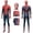 Red, variant on Halloween Red Blue Spider Hero Zentai Suit, Full Body Spandex Jumpsuit Costume with Mask for Halloween Party & Role Play