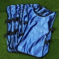 thumbnail image 5 of Arborister 6pcs Blue Football Vest Kids Breathable Pinnies Scrimmage Vest Football Training Waistcoat Clothes for Child, 5 of 10