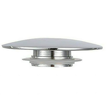 

Leke 2.6in Silver Chrome Basin Waste Pop-Up Sink Plug Cap Click Clack Push Button