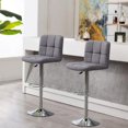 thumbnail image 2 of Heavenly Collection Leather Adjustable Stool SET OF 3, 2 of 9