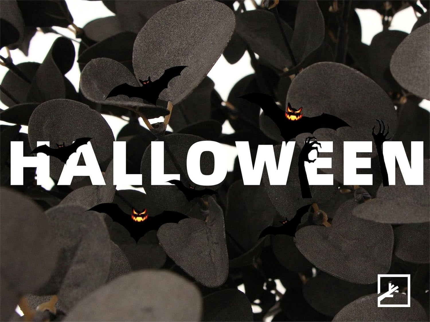 4 Pcs Artificial Black Eucalyptus Stems 26" Tall Halloween Decor Black Flowers Faux Silver Dollar Leaves Perfect for Vase Fillers Bouquets Farmhouse