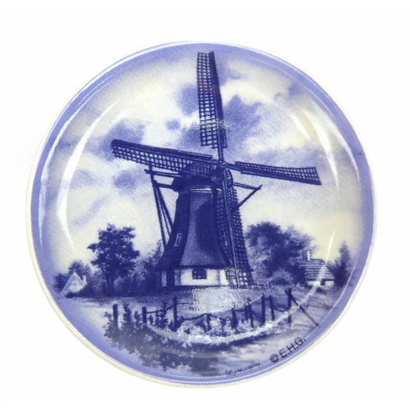 Windmill Ceramic Plate Refrigerator Magnet