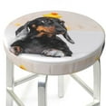 thumbnail image 3 of Naloa Dachshund Sitting in Bathtub Round Bar Stool Cushion Cover 12-14 inch, Fits Kitchen, Office, Restaurant Chairs - 12 inch, 3 of 7