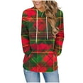 thumbnail image 2 of Hoodies for Women Christmas Pullover Sweatshirts Casual Long Sleeve Drawstring Hooded Tops with Pocket Holiday Cozy Fall Tunic Top, 2 of 6
