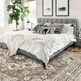 thumbnail image 4 of General Washable Oriental Area Rug - 9x12 Rugs for Living Room Soft Carpet for Bedroom Waterproof Floral Distressed Indoor Stain Resistant Non-Shedding Floor Carpets (Beige, 9x12), 4 of 11