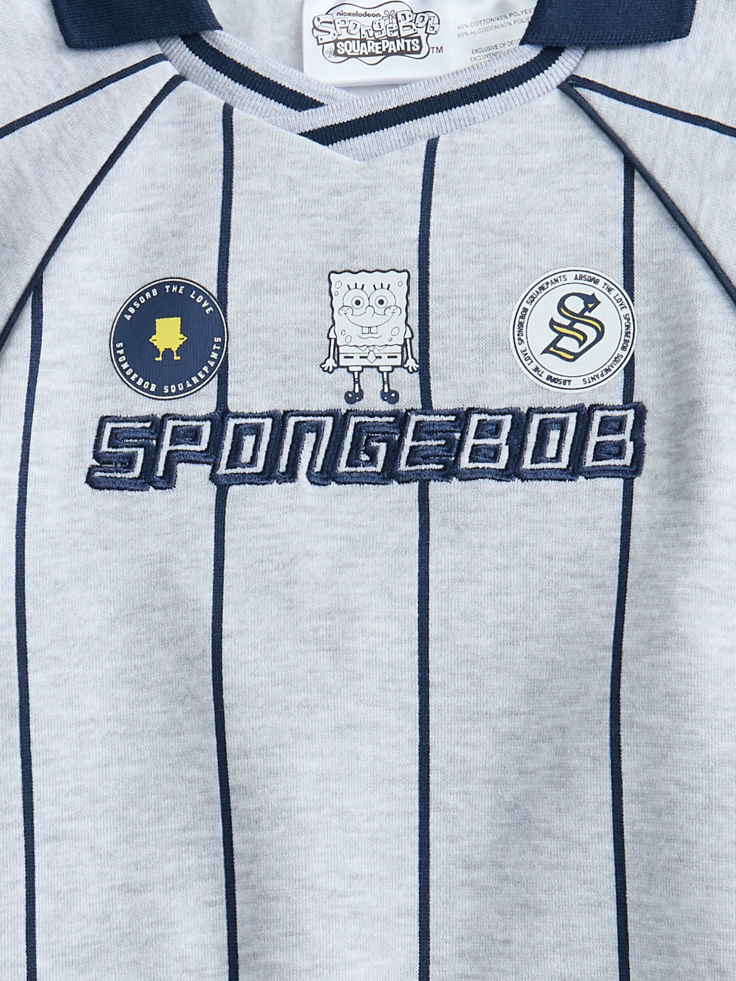 SpongeBob SquarePants Boys Fleece Polo Shirt with Long Sleeves, Size 4-18