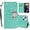 Green, variant on Compatible with Apple iPhone 15 Flip Glitter Wallet Case for Women, Pu Leather with Card Slots Crystal Diamond Owl Embossing Shockproof Cover Case for iPhone 15 MTY-Red