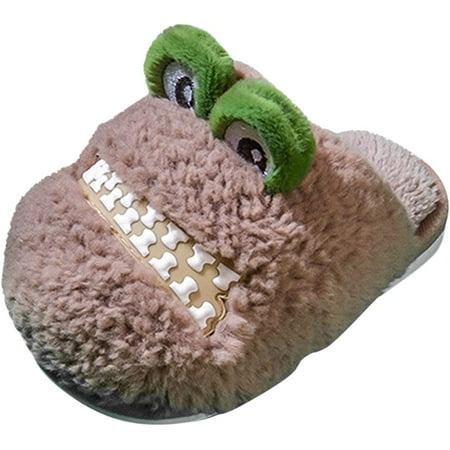 

QWZNDZGR Baby Girl Boy Slippers Infant Furry House Slipper Slip On Loafers House Shoes Indoor Outdoor Warm House Slippers