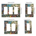 thumbnail image 2 of Yayeee Rocker Switch Wall Plate 2-Gang 4.7"x4.6" Home Decorative Outlet Cover, Floral Garden, 2 of 6