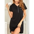 thumbnail image 4 of Richie House Women's Nightgown Plain Button Front Short Sleeve PJ Nightdress RHW2903-A-XL, 4 of 5