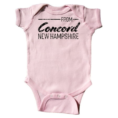 

Inktastic From Concord New Hampshire in Black Distressed Text Gift Baby Boy or Baby Girl Bodysuit