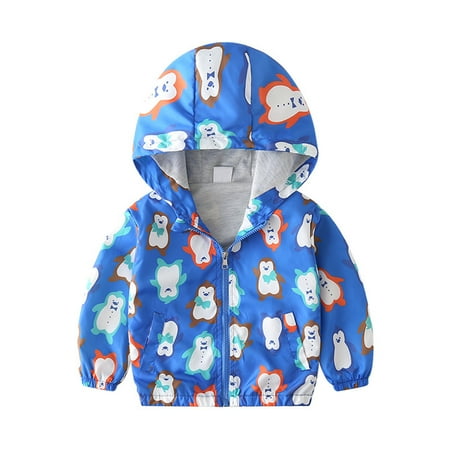 

Dadaria Toddler Jacket 12Month-5Year Toddler Baby Boys Girls Cartoon Pattern Cute Zipper Pocket Windproof Jacket Coat White 2-3 Year Toddler