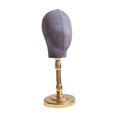 thumbnail image 4 of Cabeza de maniquí para pelucas, soporte para pelucas, soporte para pelucas con base, regalos para el día de la madre, soporte de exhibición de sombrer base alta dorada, 4 of 8