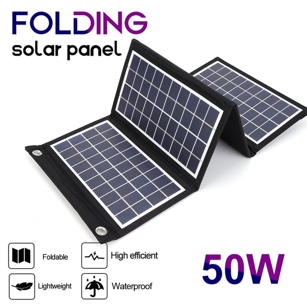 Los paneles solares al aire libre duales del USB impermeabilizan el plegable 30/40/50W para el banco del poder del teléfono