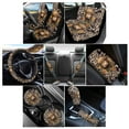 thumbnail image 2 of Renewold Highland Cow Flower Leopard Print Car Seat Cover Split Covers for Women Men,Auto Steering Wheel Cover Seatbelt Strap Shoulder Cover Coasters Armrest Pad Handbrake Cover Gear Shift Cover, 2 of 7