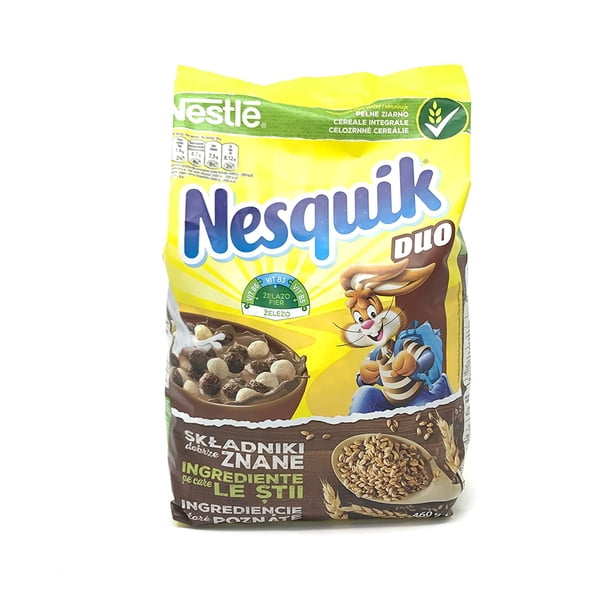 Nestle Nesquik Duo Chocolate Breakfast Cereal 460g 16 2oz Imported From Europe Nesquik Duo 460g Walmart Com Walmart Com