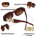 thumbnail image 6 of FEISEDY Small Square Sunglasses for Women Men Vintage Trendy Irregular Sunglasses B2322, 6 of 14