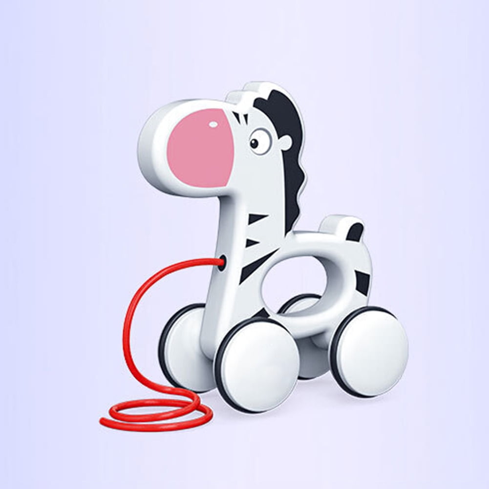 Baiwo Cartoon Horse Lion Hippo Trolley Pull Drag Rope Tractor Car Kids Educational Toy Baiwo Cartoon Horse Lion Hippo Trolley Pull Drag Rope Tractor Car Kids Educational Toy