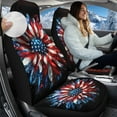 thumbnail image 2 of Uorisanigo Car Seat Covers – 2 Pcs USA Flag Colored Sunflower Bucket Auto Front Seat Protectors for Ultimate Comfort & Protection, Easy Installation and Universal Fit for Most Cars SUVs Trucks, 2 of 7