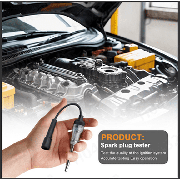 1PC Inline Spark Plug Tester, Straight Boot Engine Ignition Tester Light, Small Armature Diagnostic Detector Tool for Automotive, Car, Lawnmower, Motorcycles, Internal External Engine