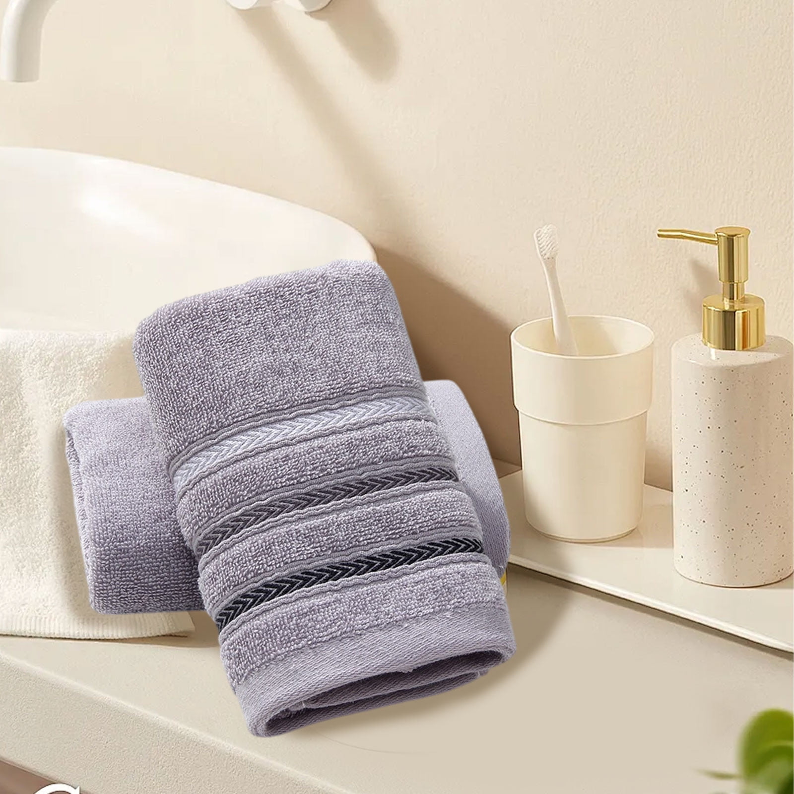 Hiroekza 12-Pack 100% Cotton Hand Towels Set for Bathroom Bath Sheets - Soft, Skin-frindly, Absorbent Towels for Bathroom, Gym, Spa, Hair Care, Facial Towels for Estheticians, Massage Towels Gray