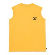 Caterpillar Trademark Sleeveless Pocket Tee, Yellow, Small